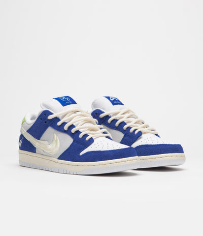 Nike SB x Fly Streetwear Dunk Low Pro Shoes - Game Royal / Sail / Grey Fog