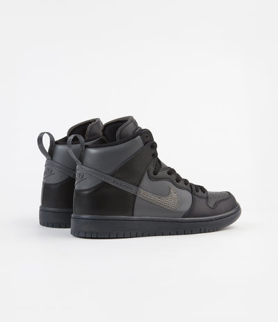 Nike SB x FPAR Dunk High Pro Premium Shoes - Black / Dark Grey - Black