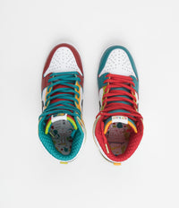Nike SB x froSkate Dunk High Pro 'All Love' Shoes - White / Metallic Gold - University Red thumbnail