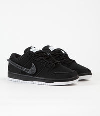 Nike SB x Gnarhunters Dunk Low Pro Shoes - Black / Black - White thumbnail