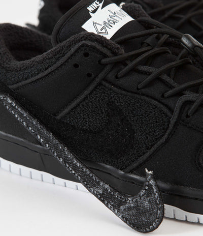 Nike SB x Gnarhunters Dunk Low Pro Shoes - Black / Black - White