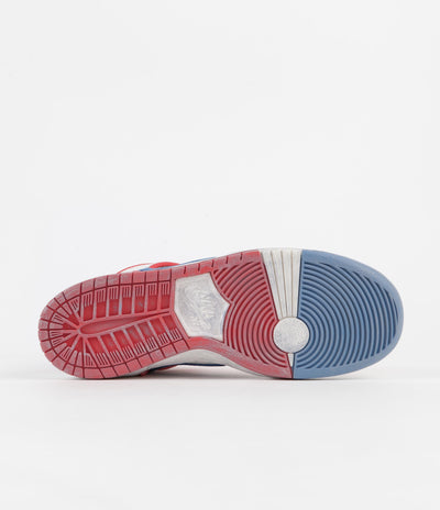 Nike SB x Ishod Wair x Magnus Walker Dunk High 911 Shoes - Sail / Blue Beyond - Track Red