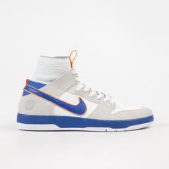 Nike SB x Medicom Dunk High Elite QS Shoes - White / College Blue - White - Gold Post