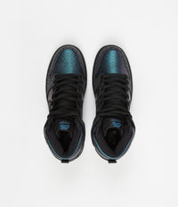 Nike SB x NBA Dunk High Pro 'Black Sheep' Shoes - Black / Black - Dark Grey - Metallic Silver thumbnail