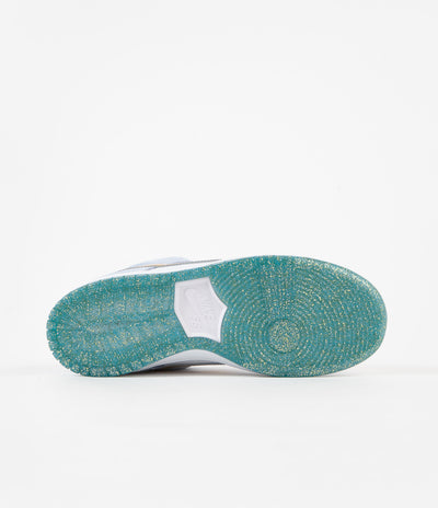 Nike SB x Sean Cliver Dunk Low Shoes - Psychic Blue / Metallic Gold - White