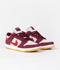 Nike SB x Skate Like A Girl Dunk Low Shoes - Dark Beetroot / Light Crimson - Light Bone thumbnail