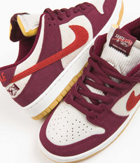 Nike SB x Skate Like A Girl Dunk Low Shoes - Dark Beetroot / Light Crimson - Light Bone thumbnail