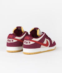 Nike SB x Skate Like A Girl Dunk Low Shoes - Dark Beetroot / Light Crimson - Light Bone thumbnail