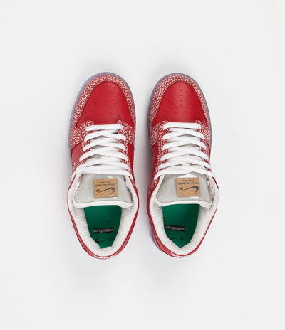 Nike SB x Stingwater Dunk Low OG Shoes - Chile Red / Clear - White - Sail