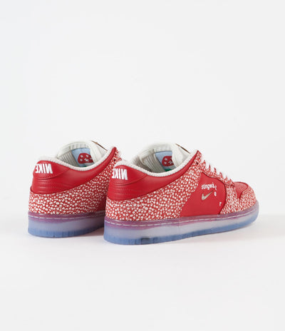 Nike SB x Stingwater Dunk Low OG Shoes - Chile Red / Clear - White - Sail