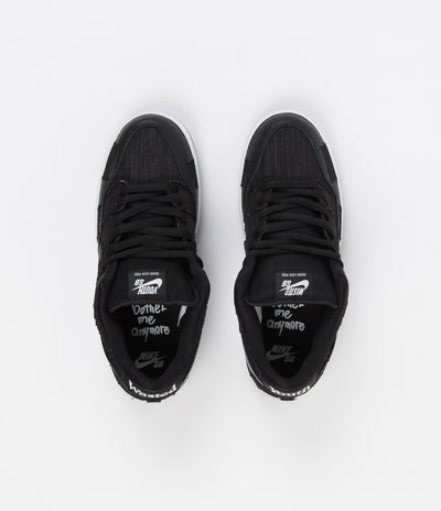 Nike SB x Wasted Youth Dunk Low Pro Shoes - Black / Black - University Red - White